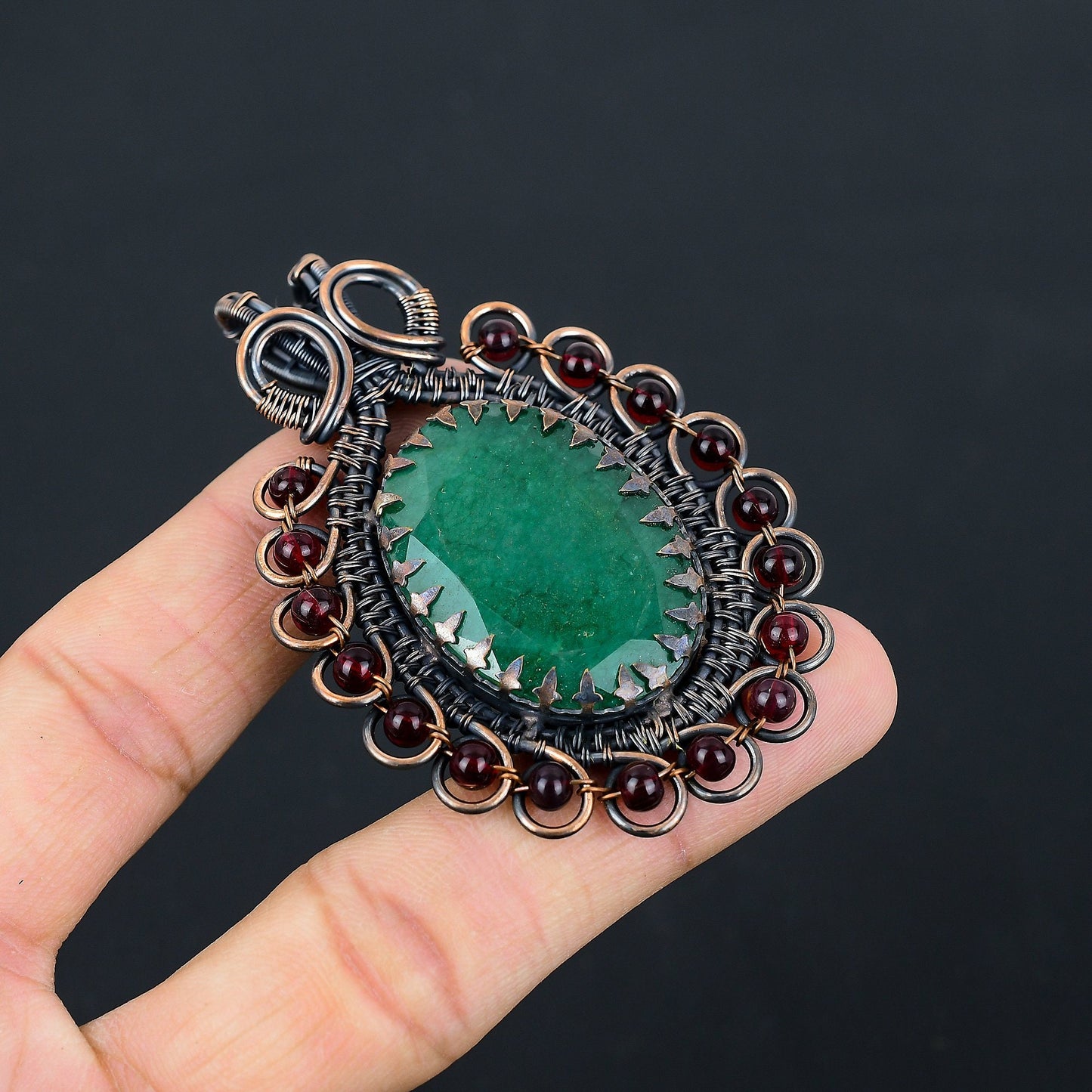 Green Emerald Gemstone Pendant