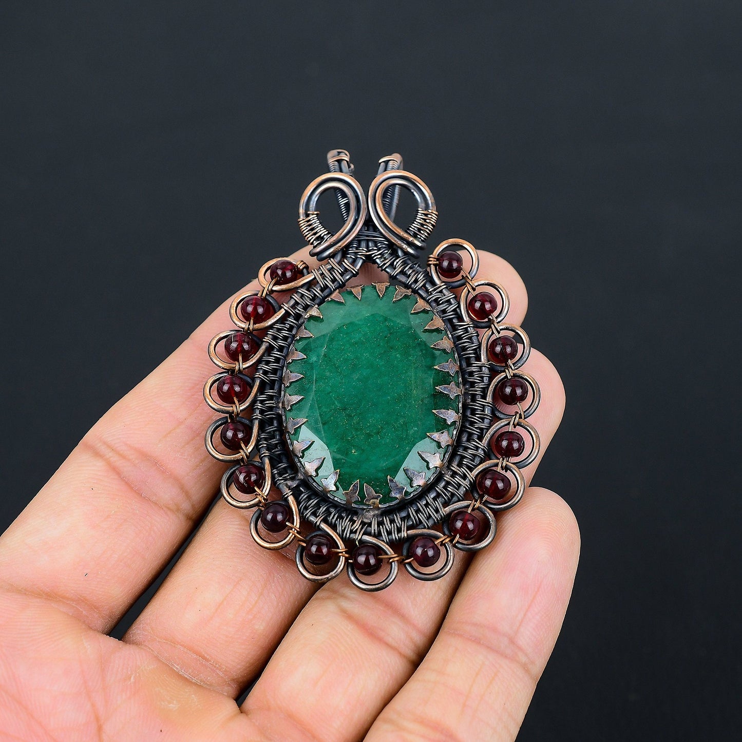 Green Emerald Gemstone Pendant