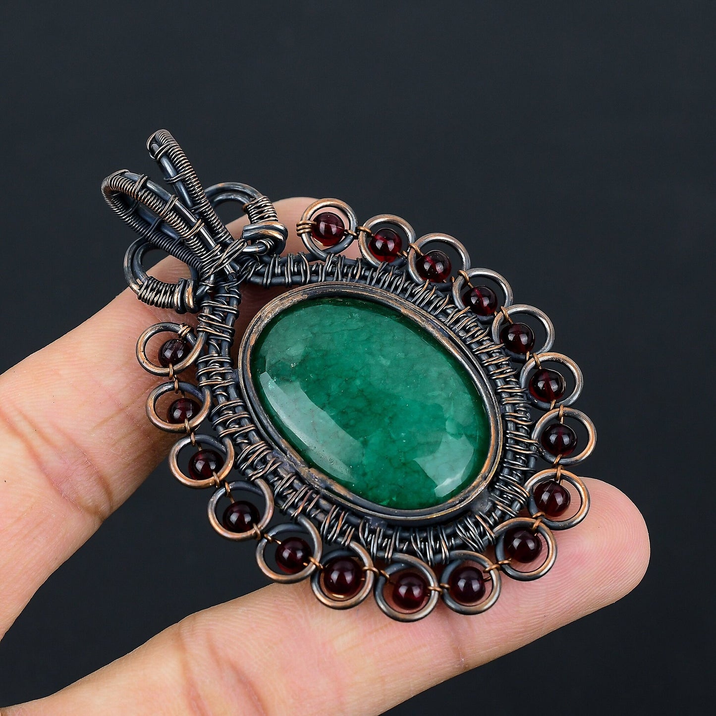 Green Emerald Gemstone Pendant
