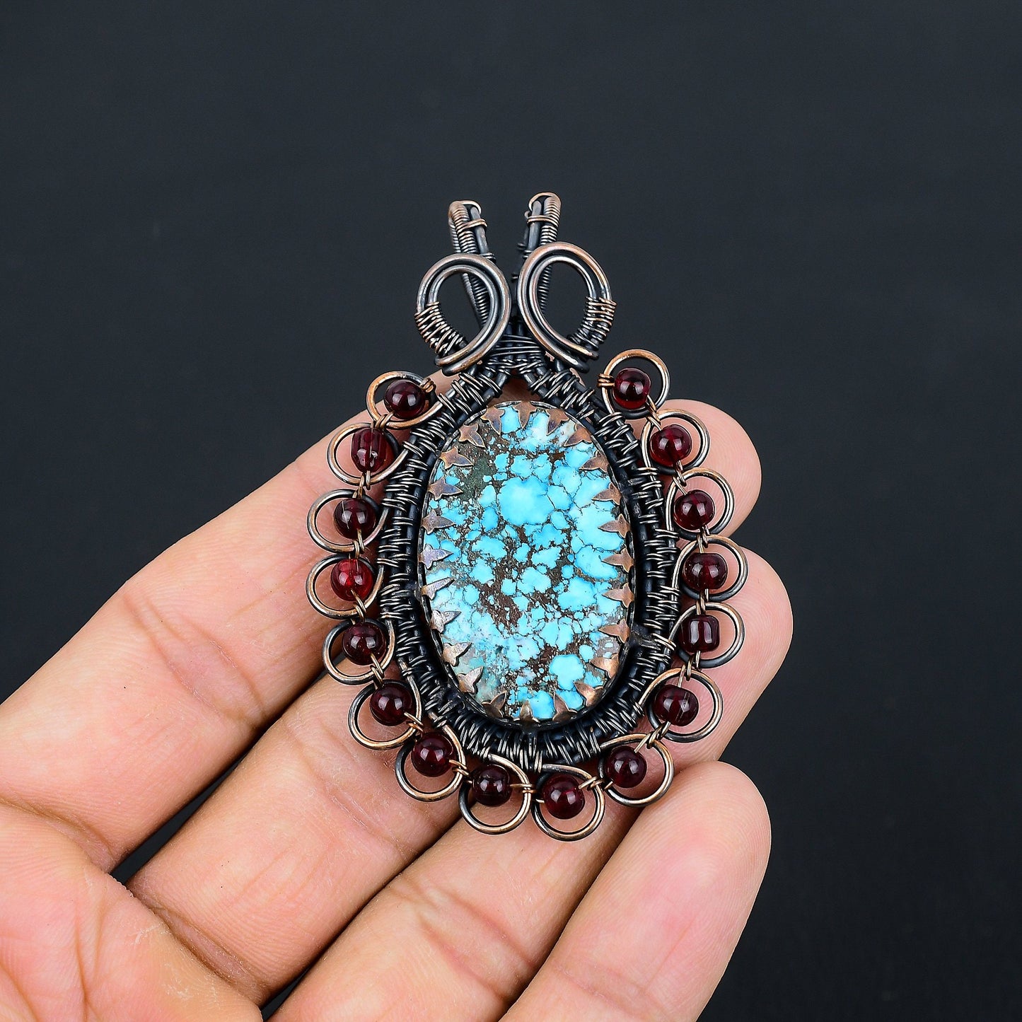 Blue Turquoise Gemstone Pendant