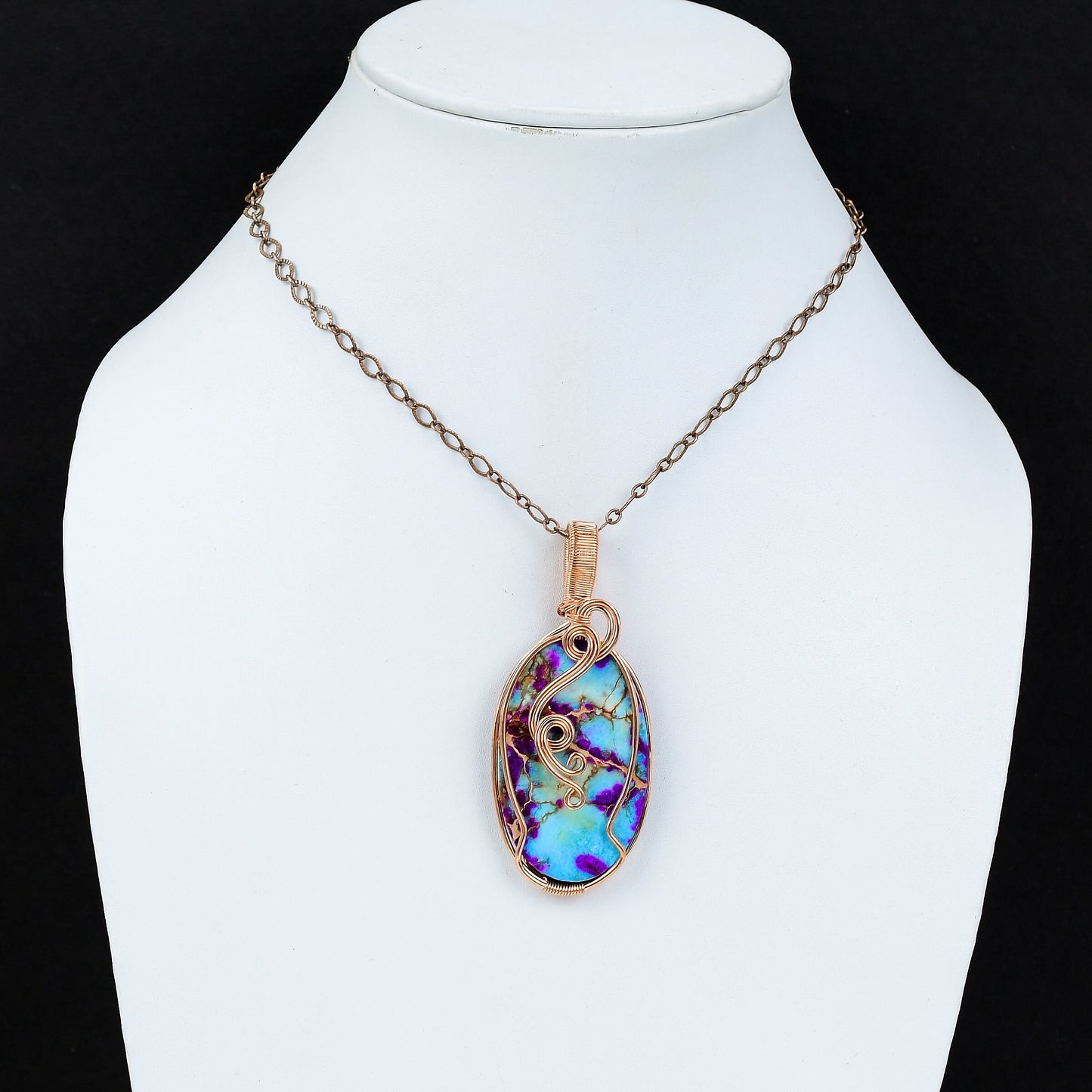 Purple Sea Sediment Jasper Gemstone Pendant