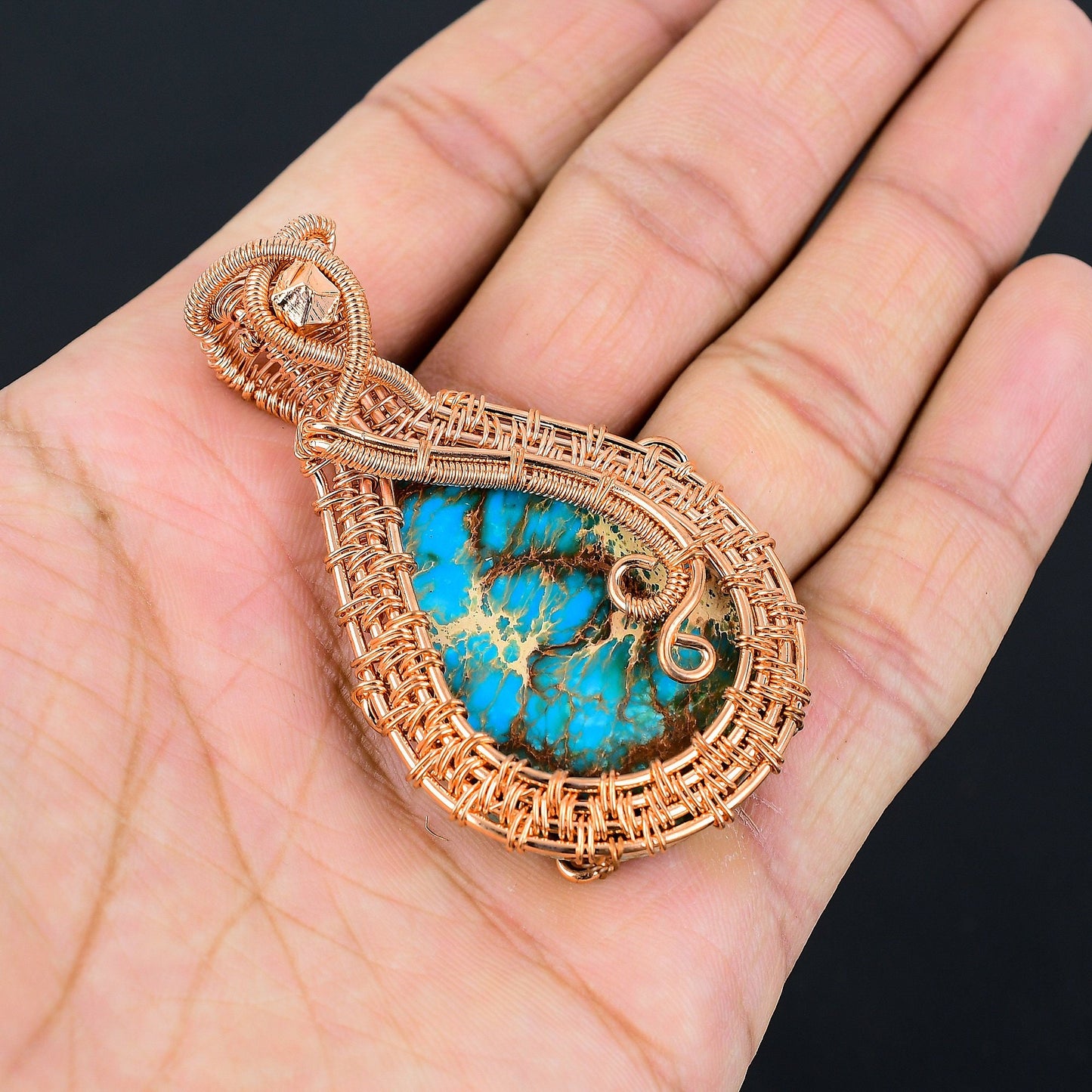 Pink Sea Sediment Jasper Gemstone Pendant