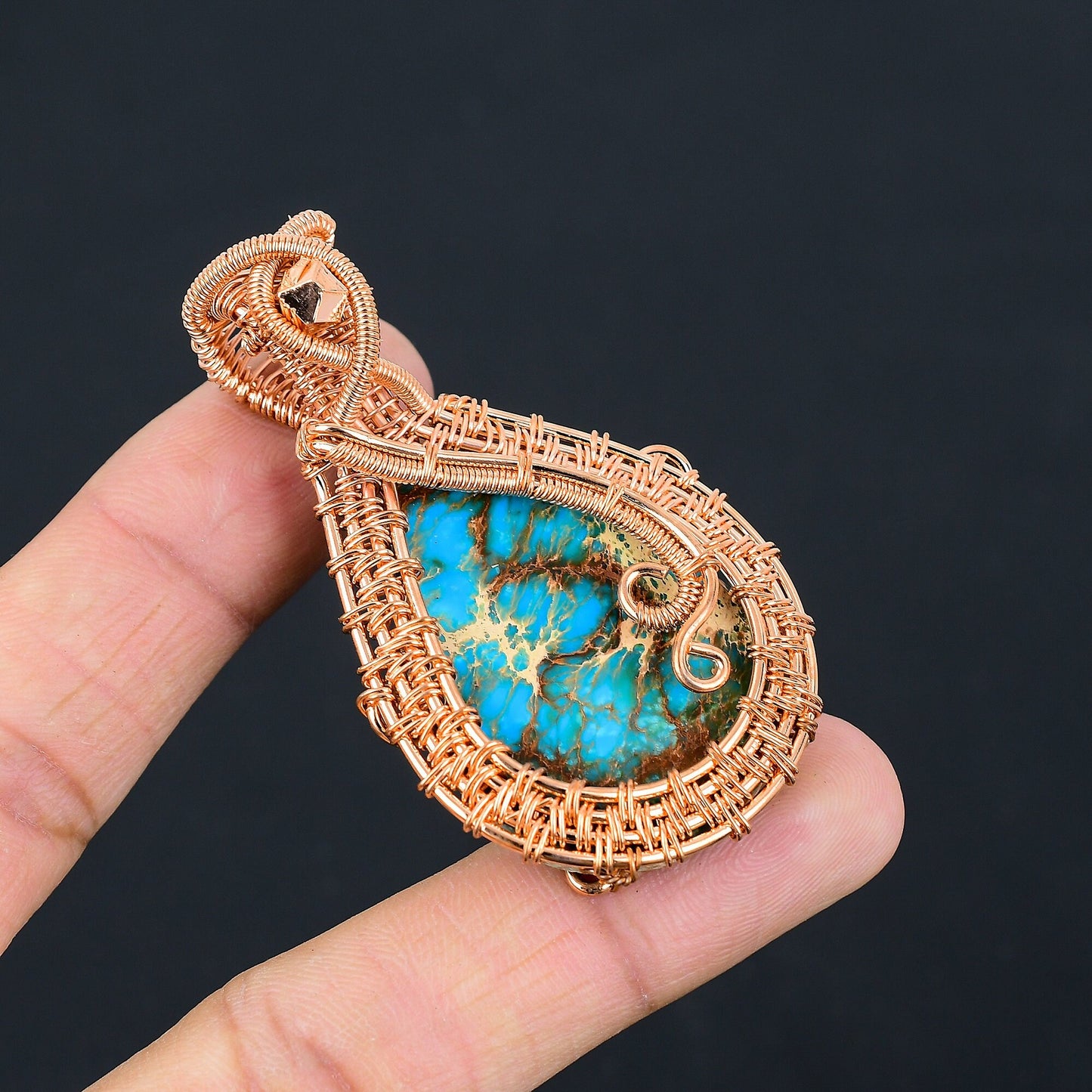 Pink Sea Sediment Jasper Gemstone Pendant