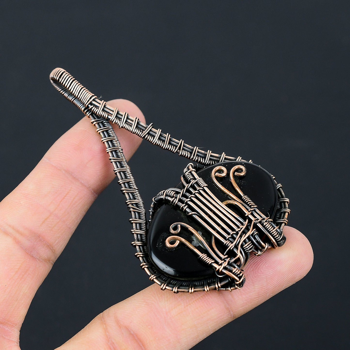 Black Onyx Gemstone Pendant