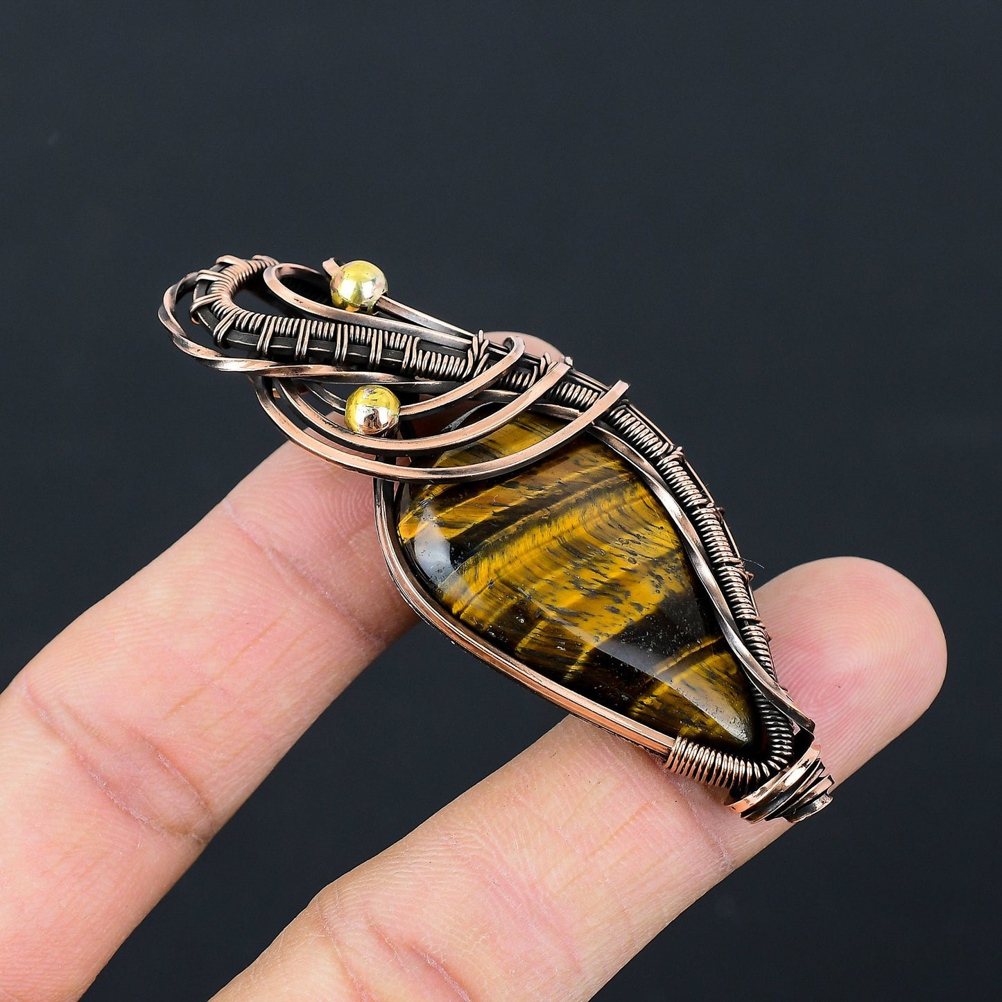 Brown Tiger Eye Gemstone Pendant