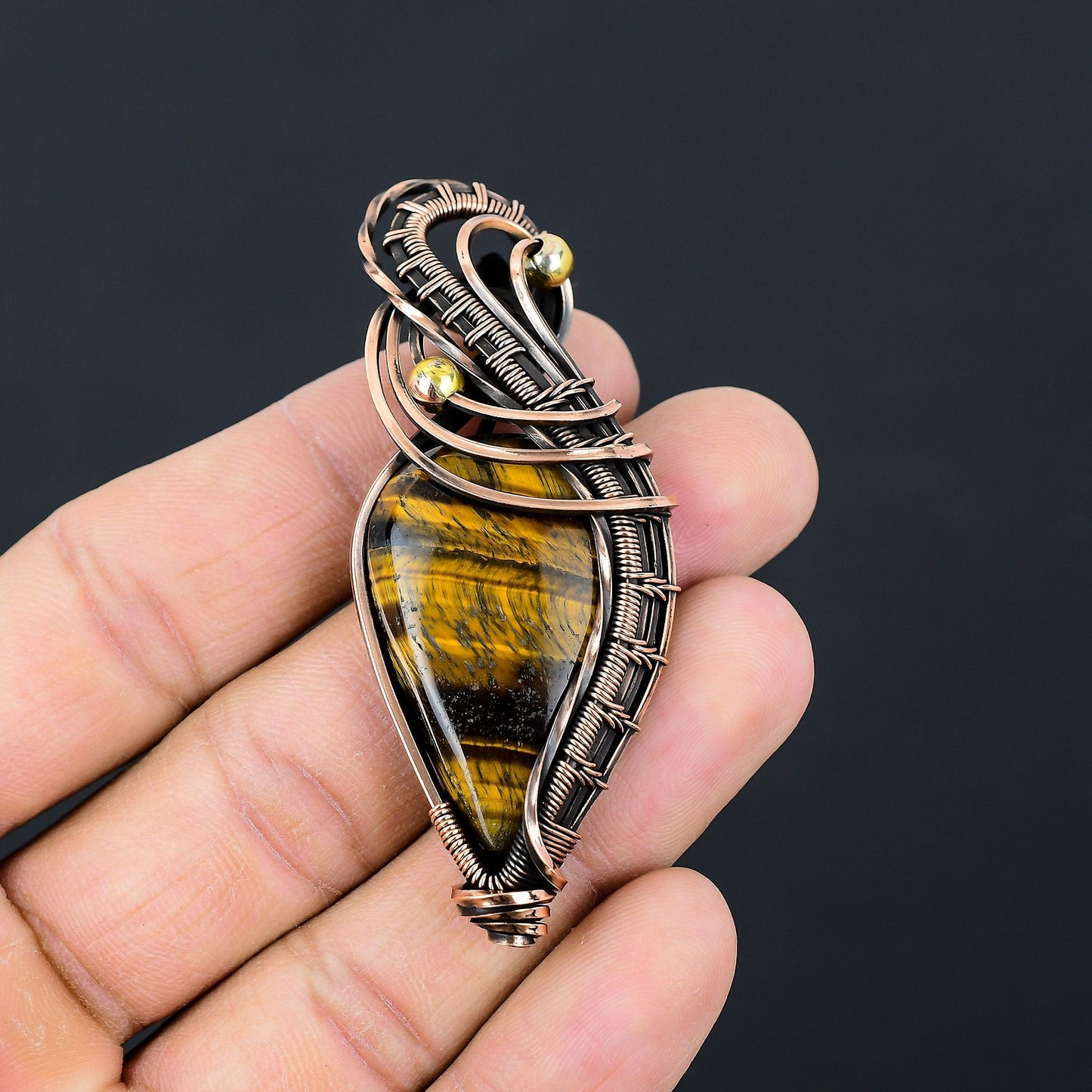 Brown Tiger Eye Gemstone Pendant