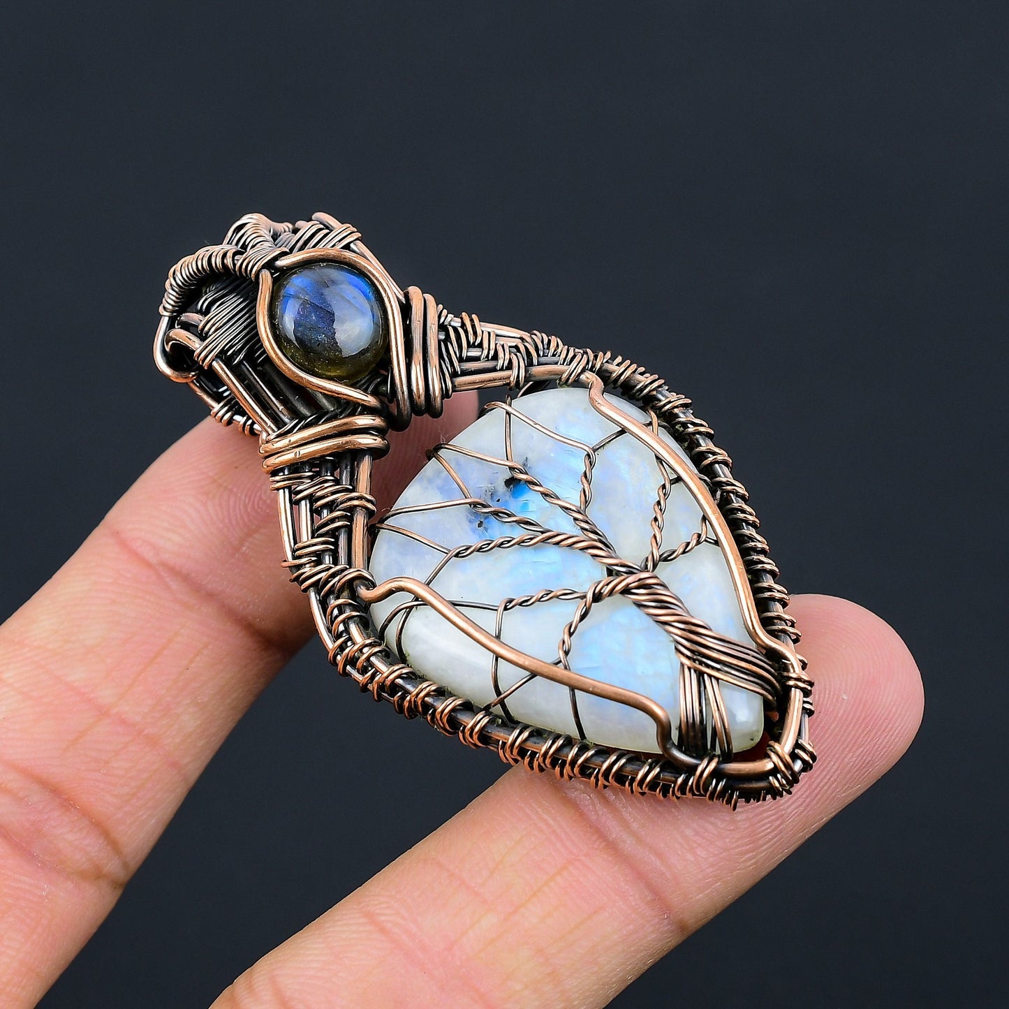 Rainbow Moonstone Gemstone Pendant