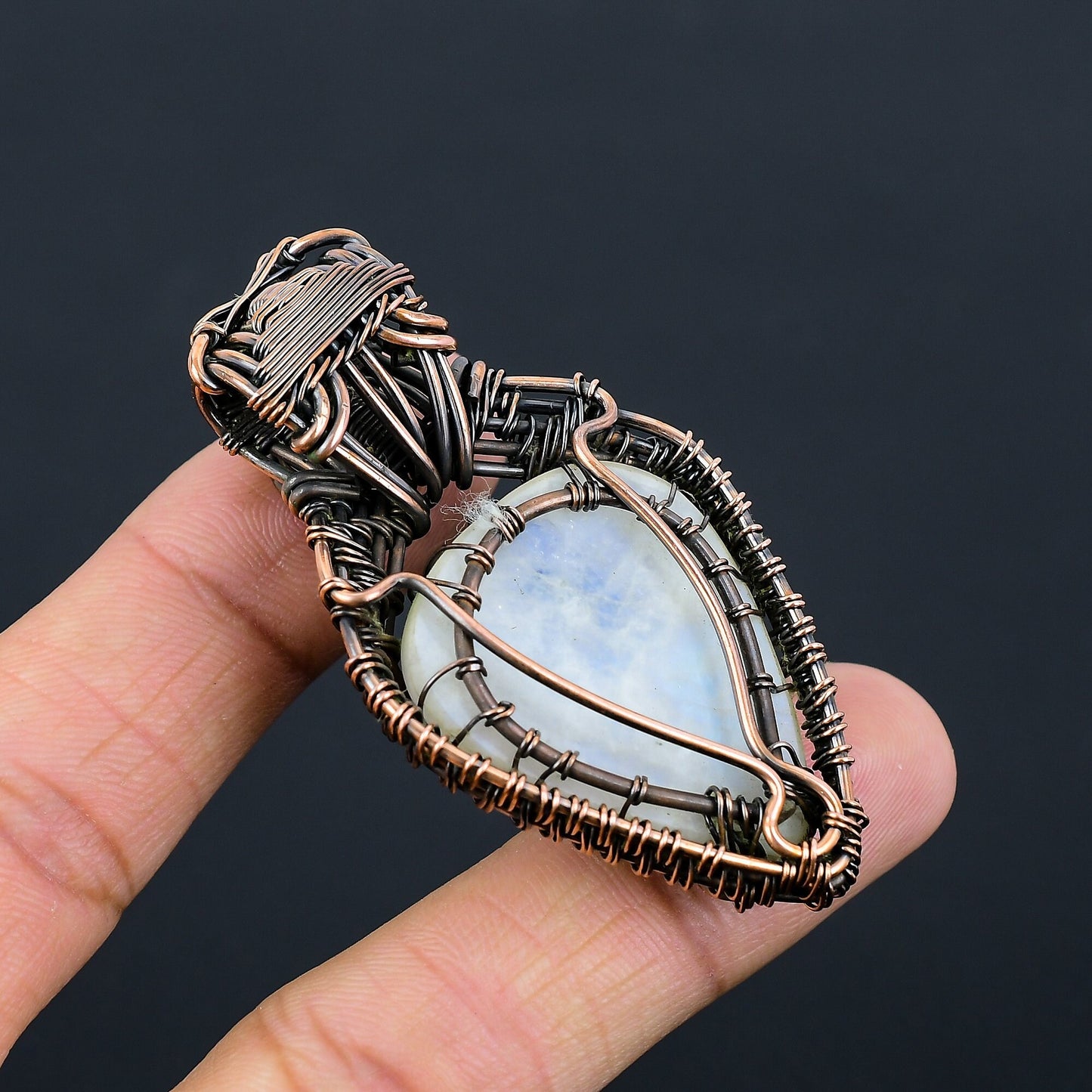 Rainbow Moonstone Gemstone Pendant
