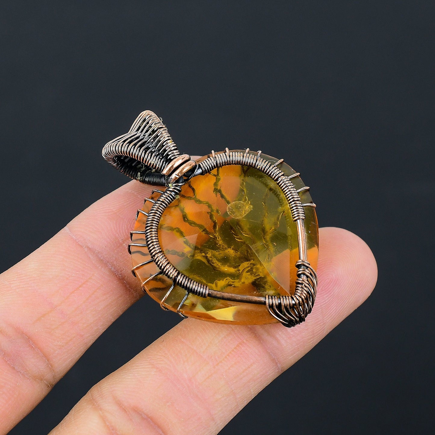 Yellow Citrine Gemstone Pendant