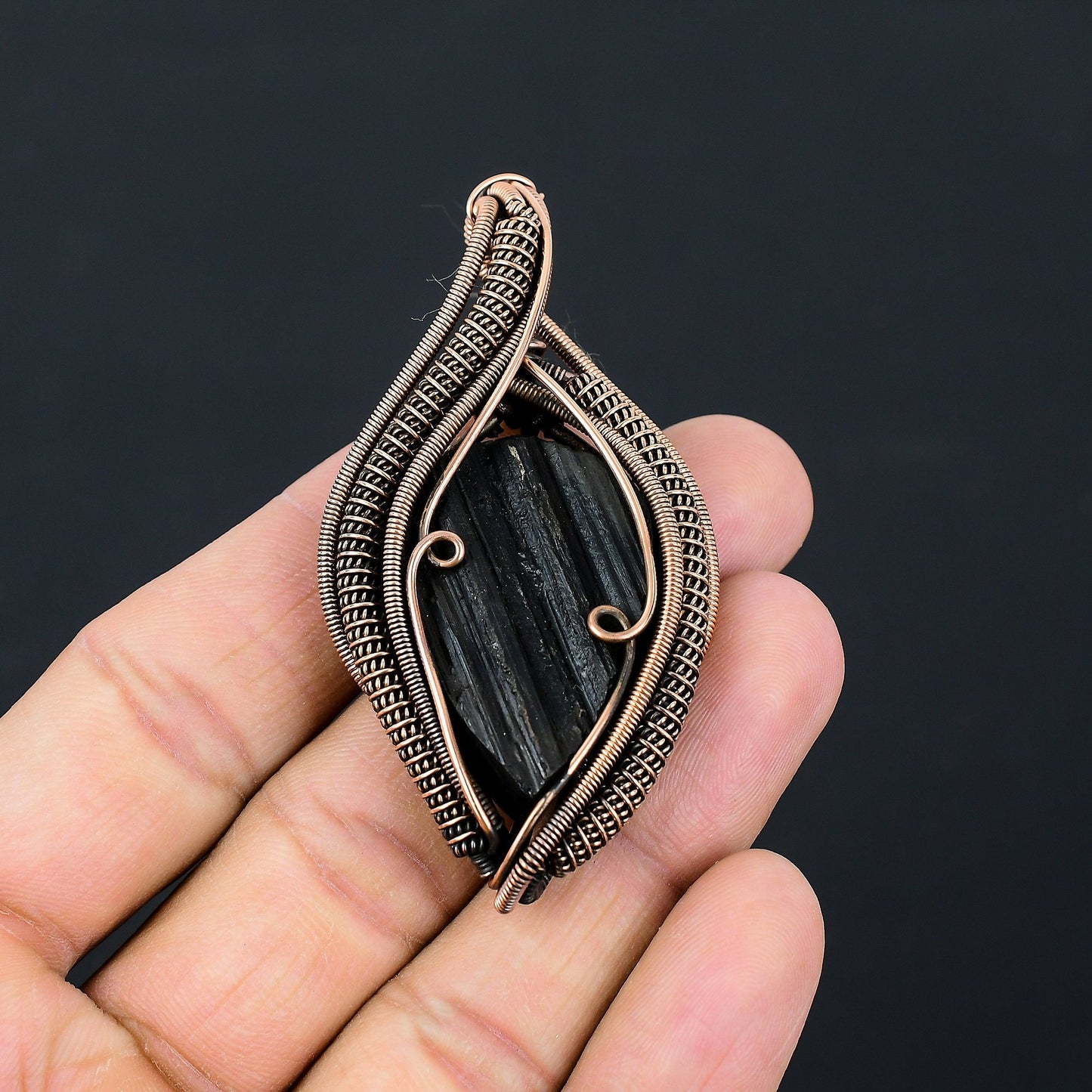 Black Tourmaline Gemstone Pendant