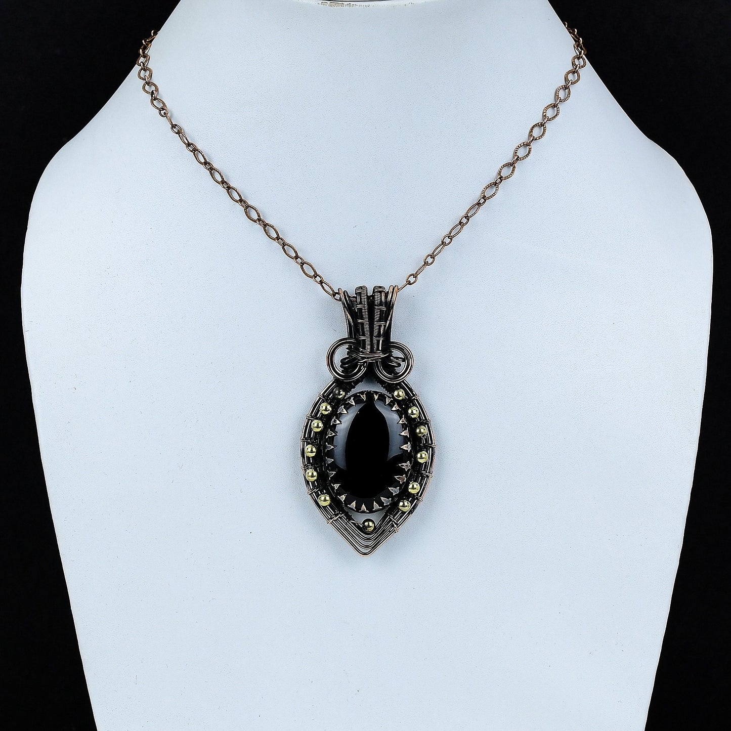 Black Onyx Gemstone Pendant