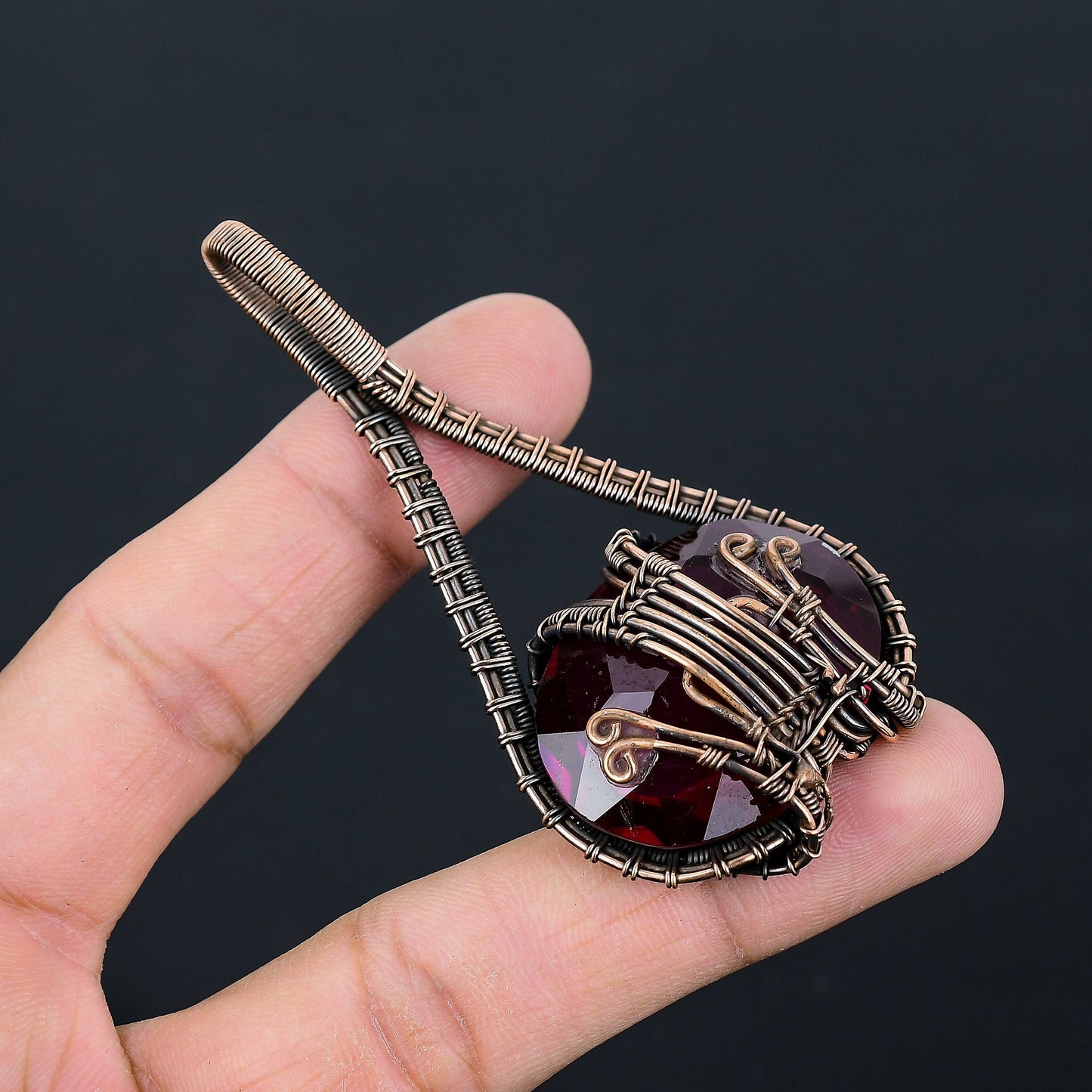 Red Garnet Gemstone Pendant