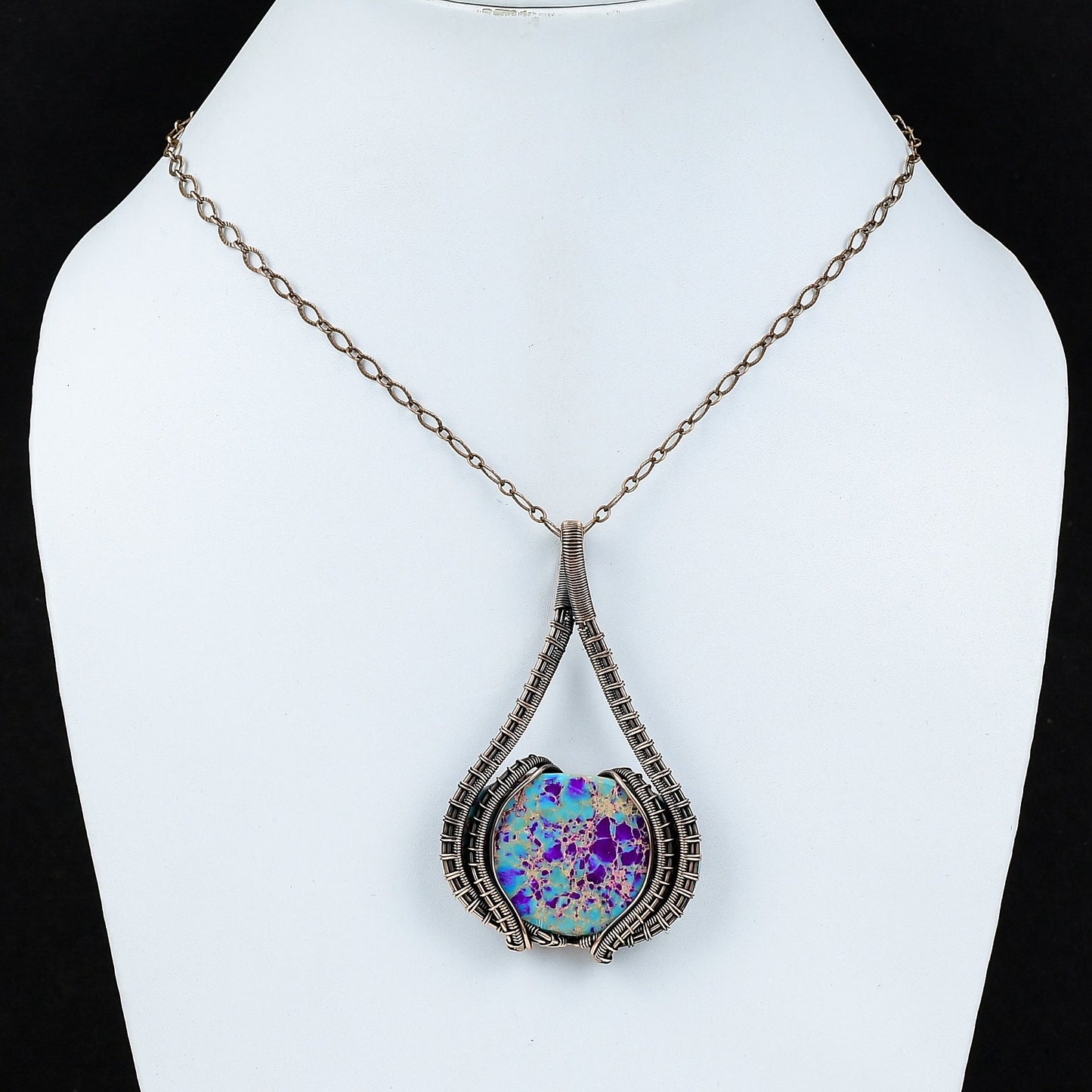 Blue Jasper Gemstone Pendant