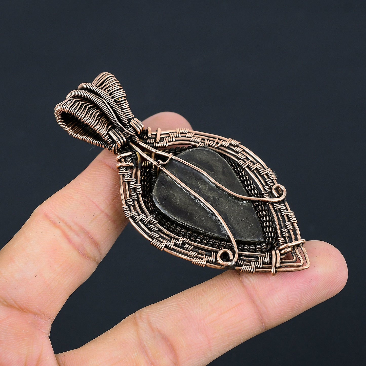 Golden Apache Pyrite Gemstone Pendant
