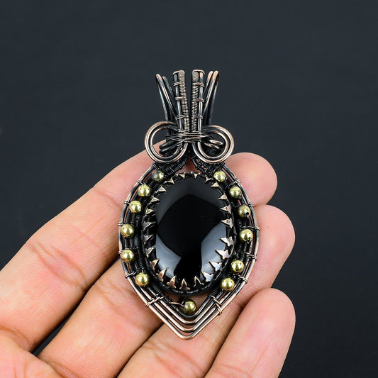 Black Onyx Gemstone Pendant