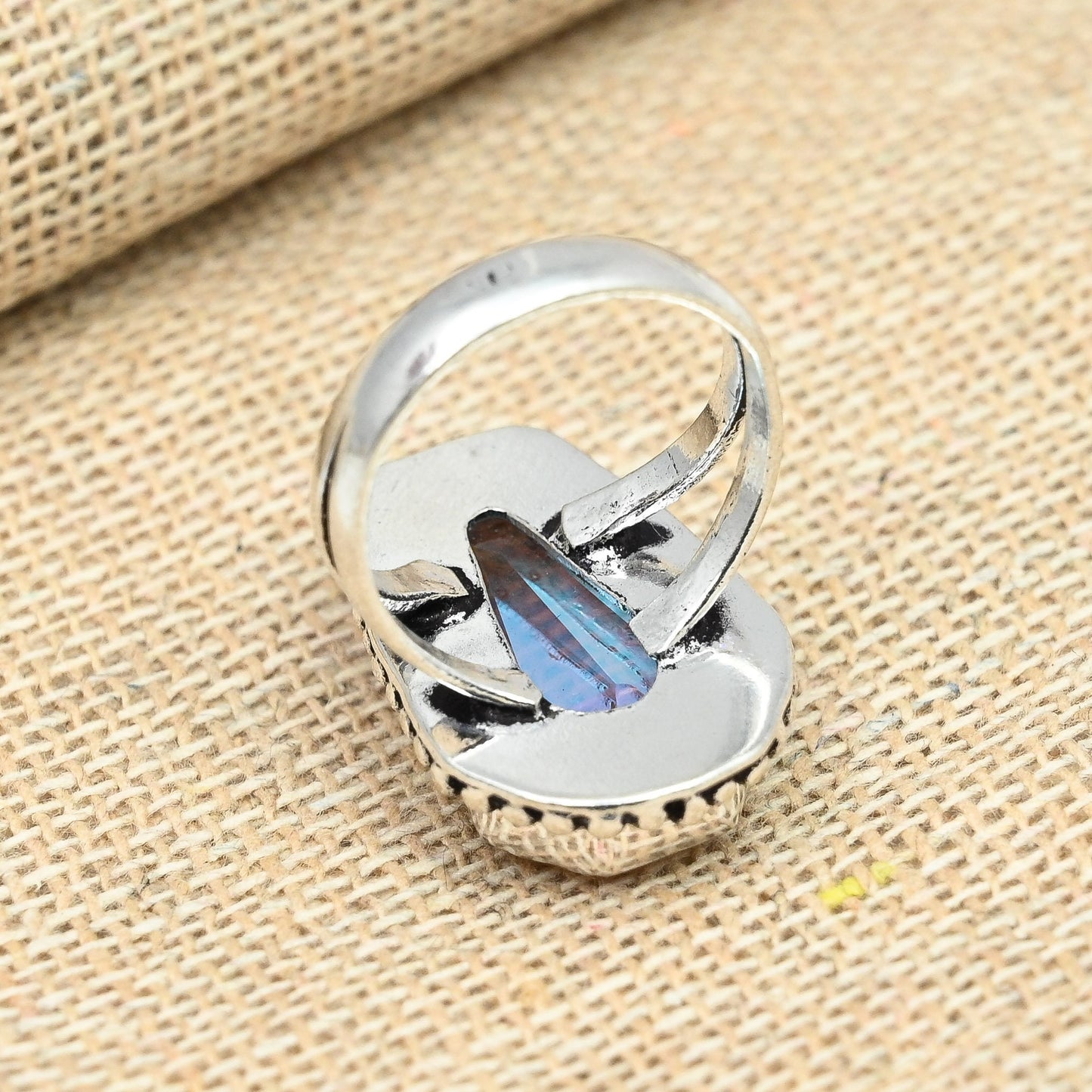 Rainbow Mystic Topaz Sterling Silver Ring