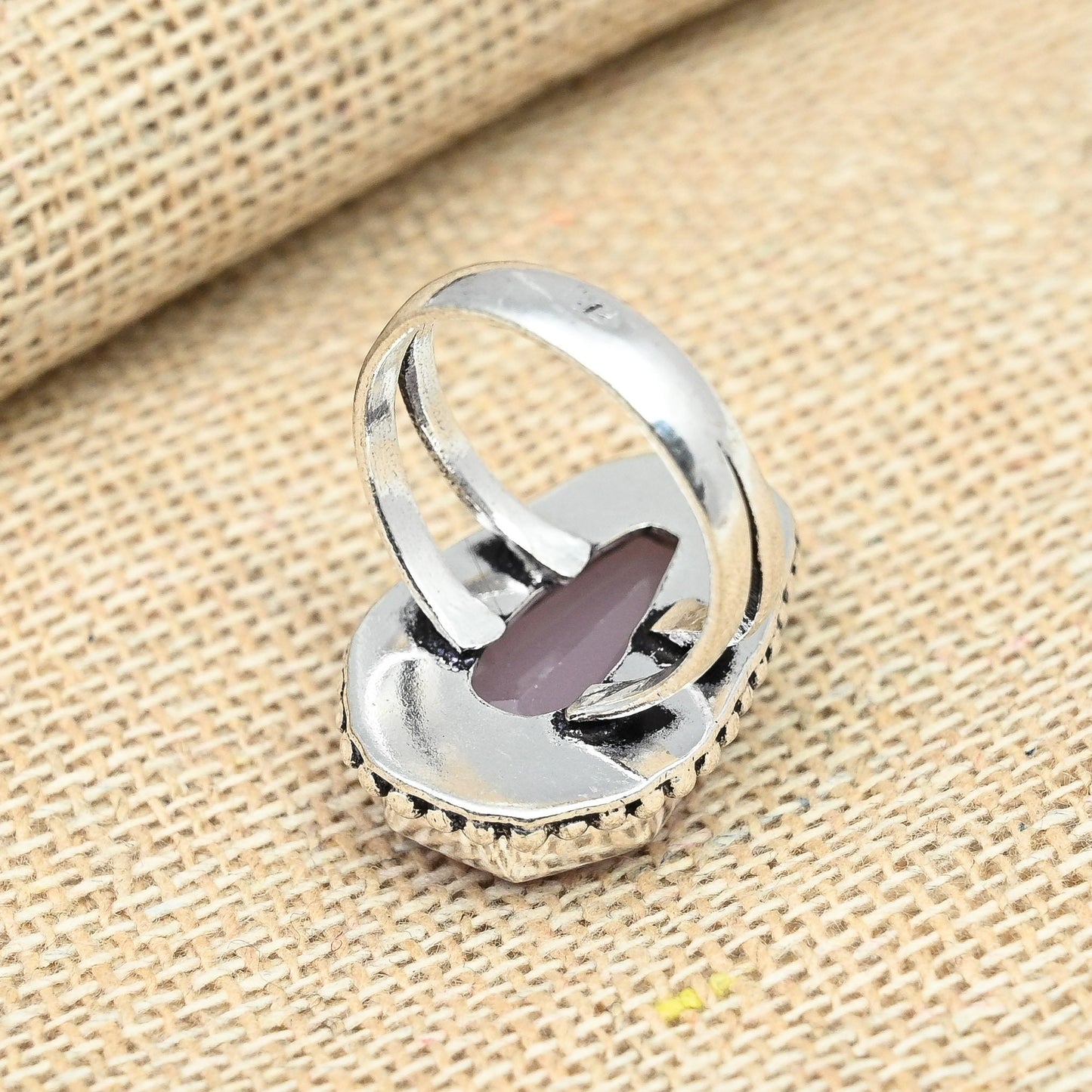 Pink Chalcedony Sterling Silver Ring