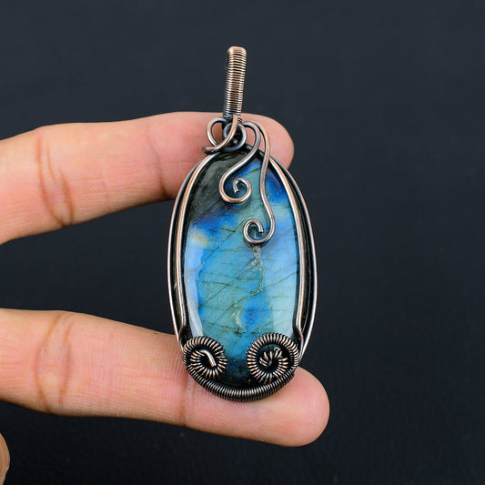 Blue Labradorite Gemstone Pendant