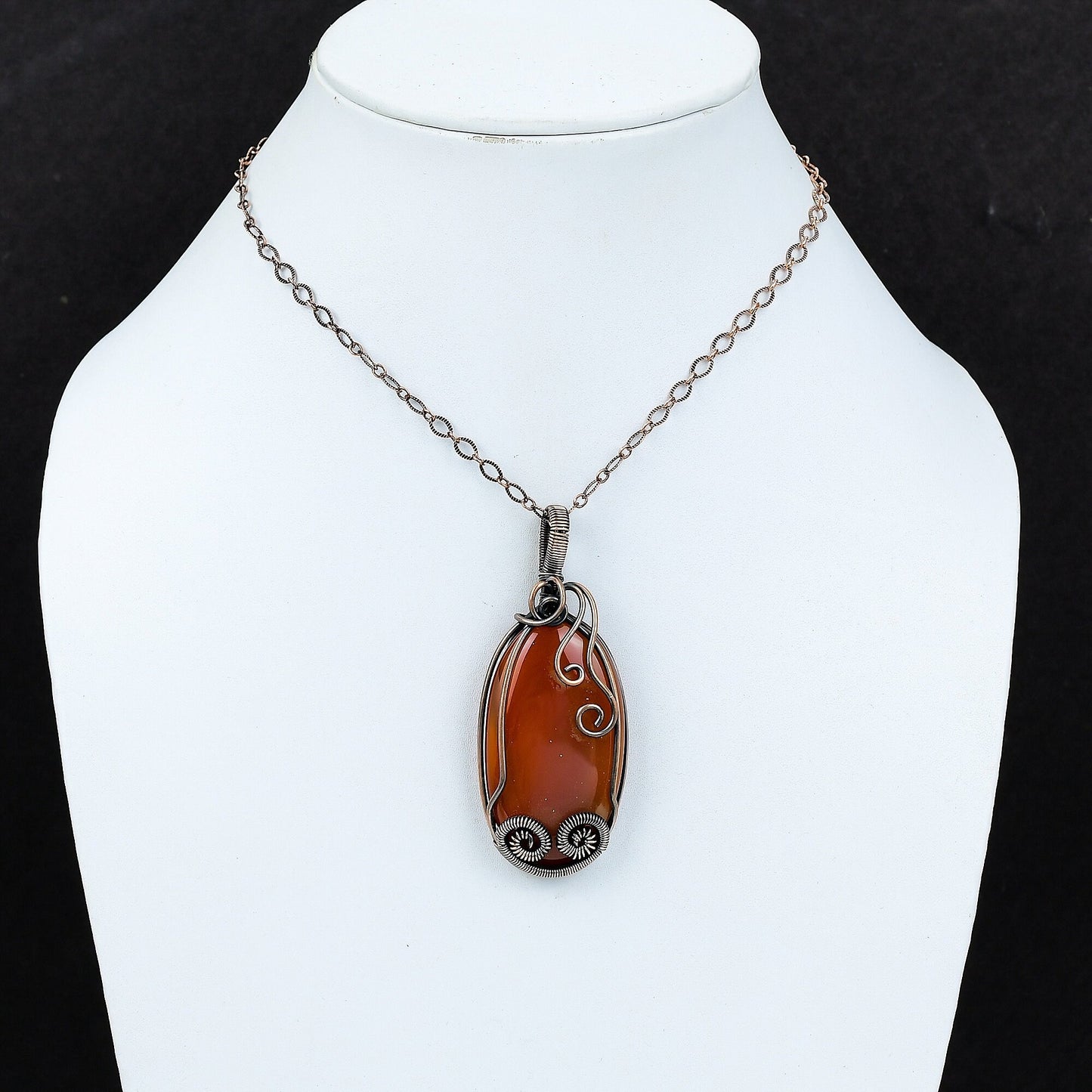 Orange Carnelian Gemstone Pendant