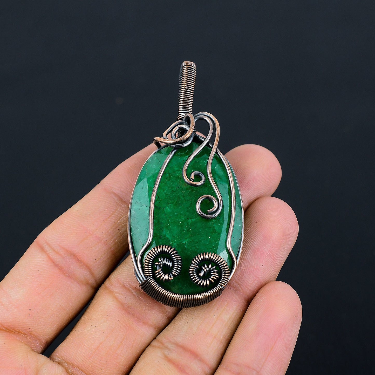 Green Emerald Gemstone Pendant