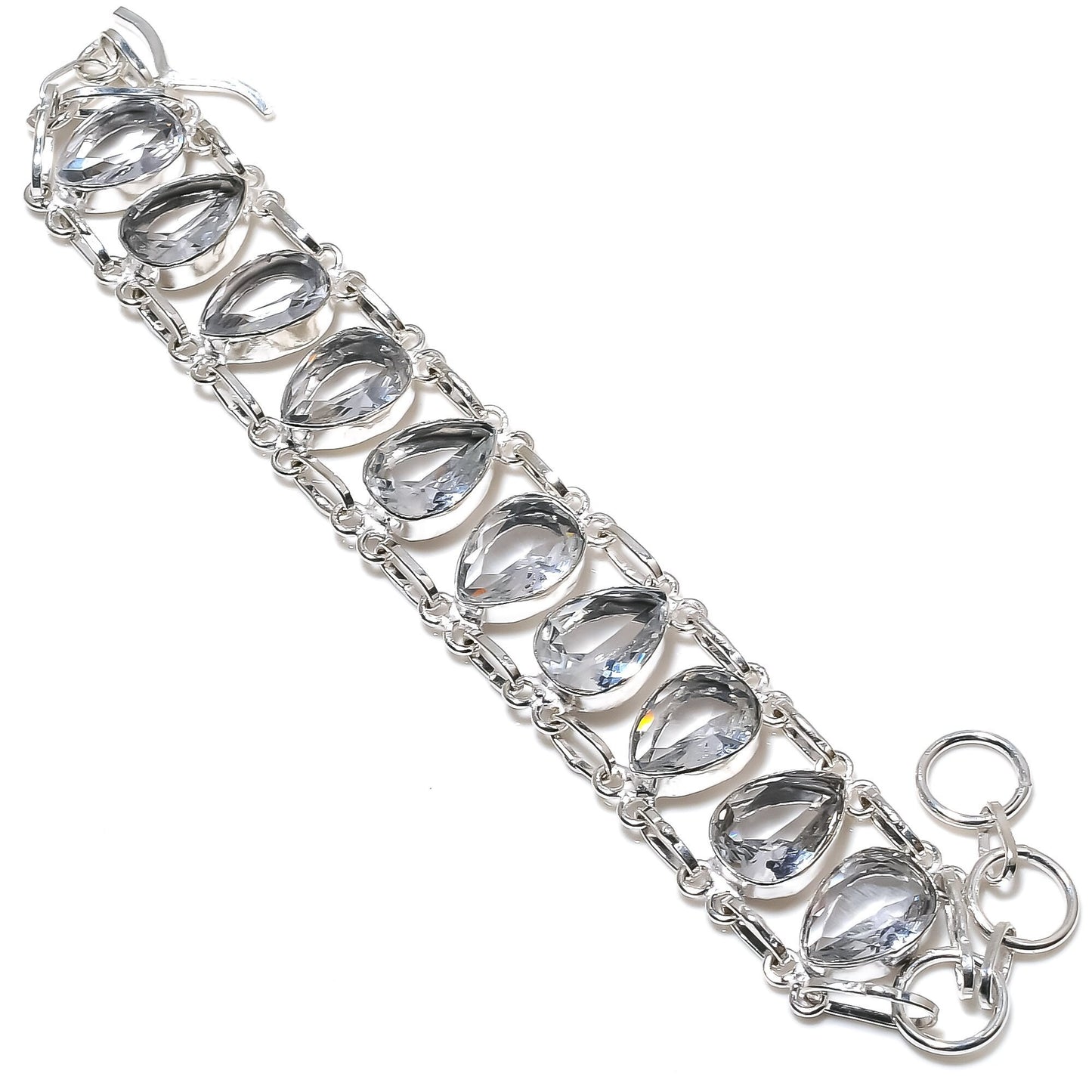 White Topaz Gemstone Bracelet