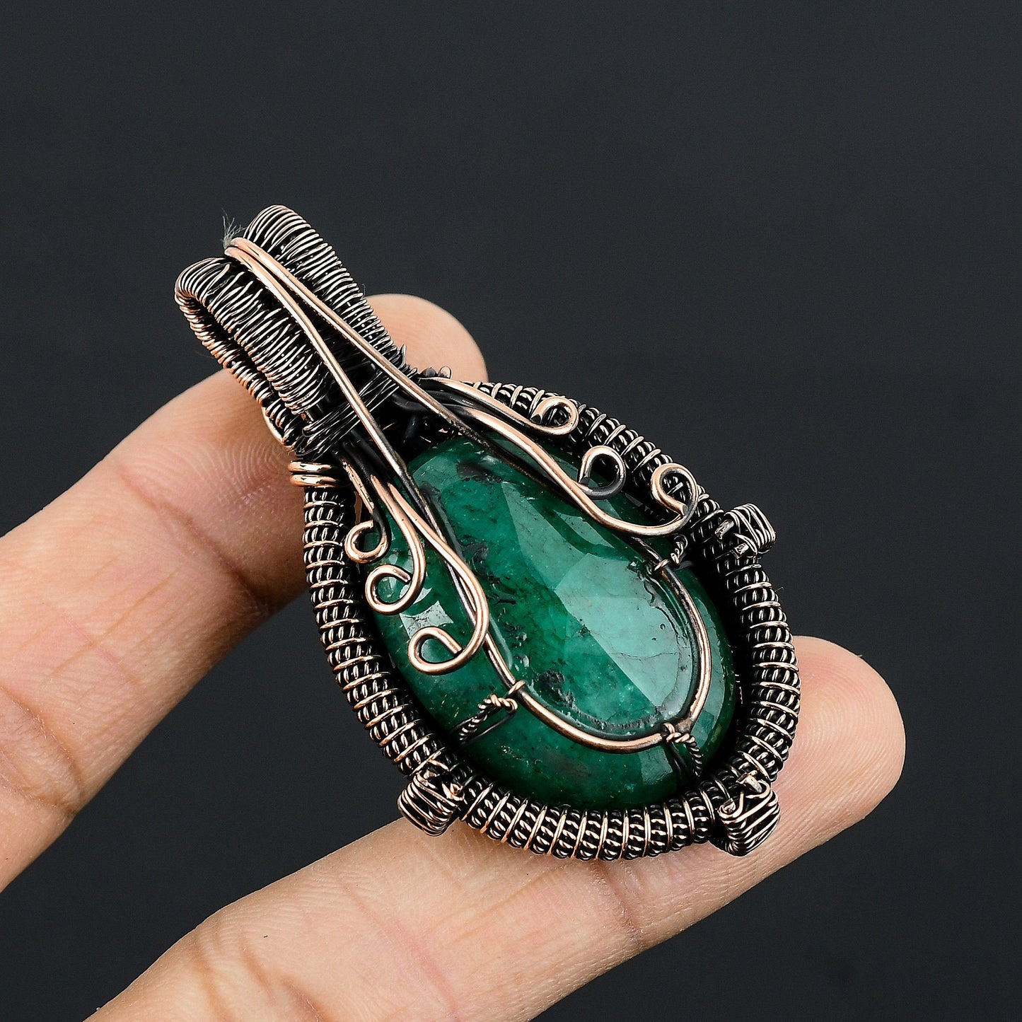 Green Emerald Gemstone Pendant