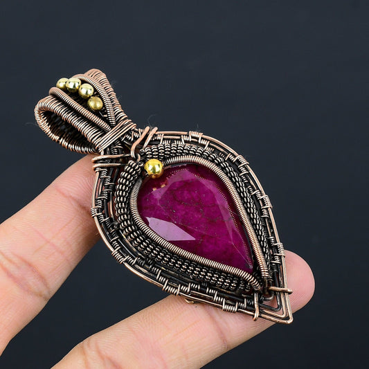 Red Ruby Gemstone Pendant