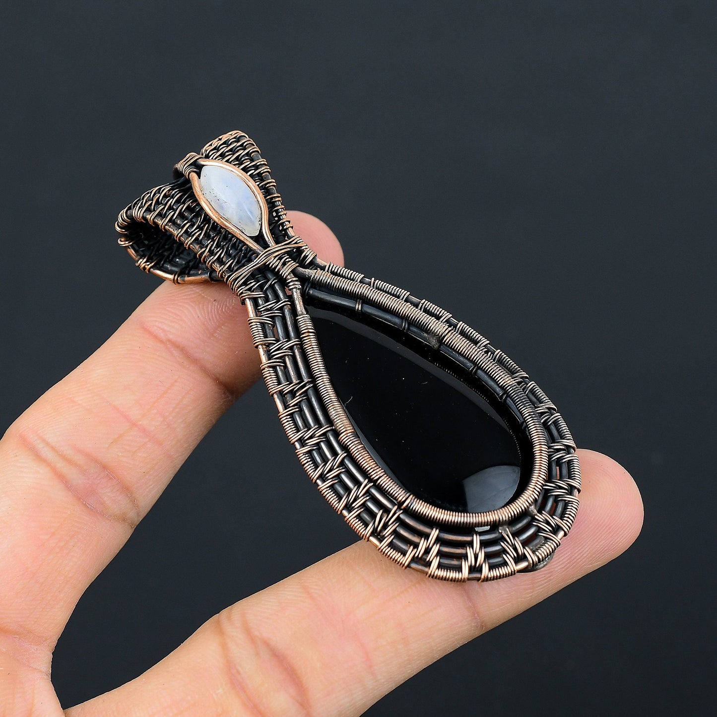 Black Onyx Gemstone Pendant