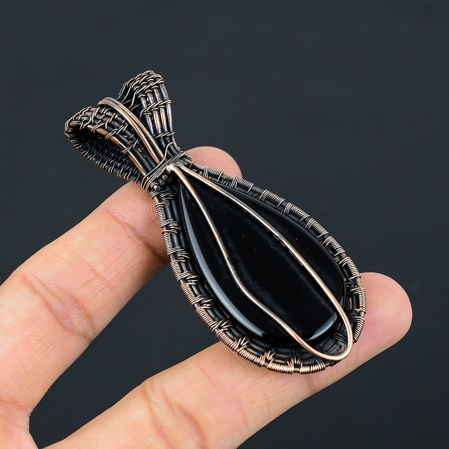 Black Onyx Gemstone Pendant