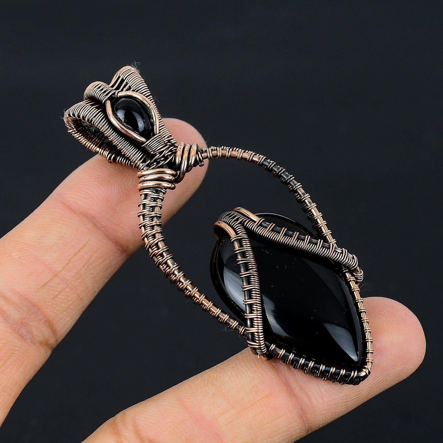 Black Onyx Gemstone Pendant