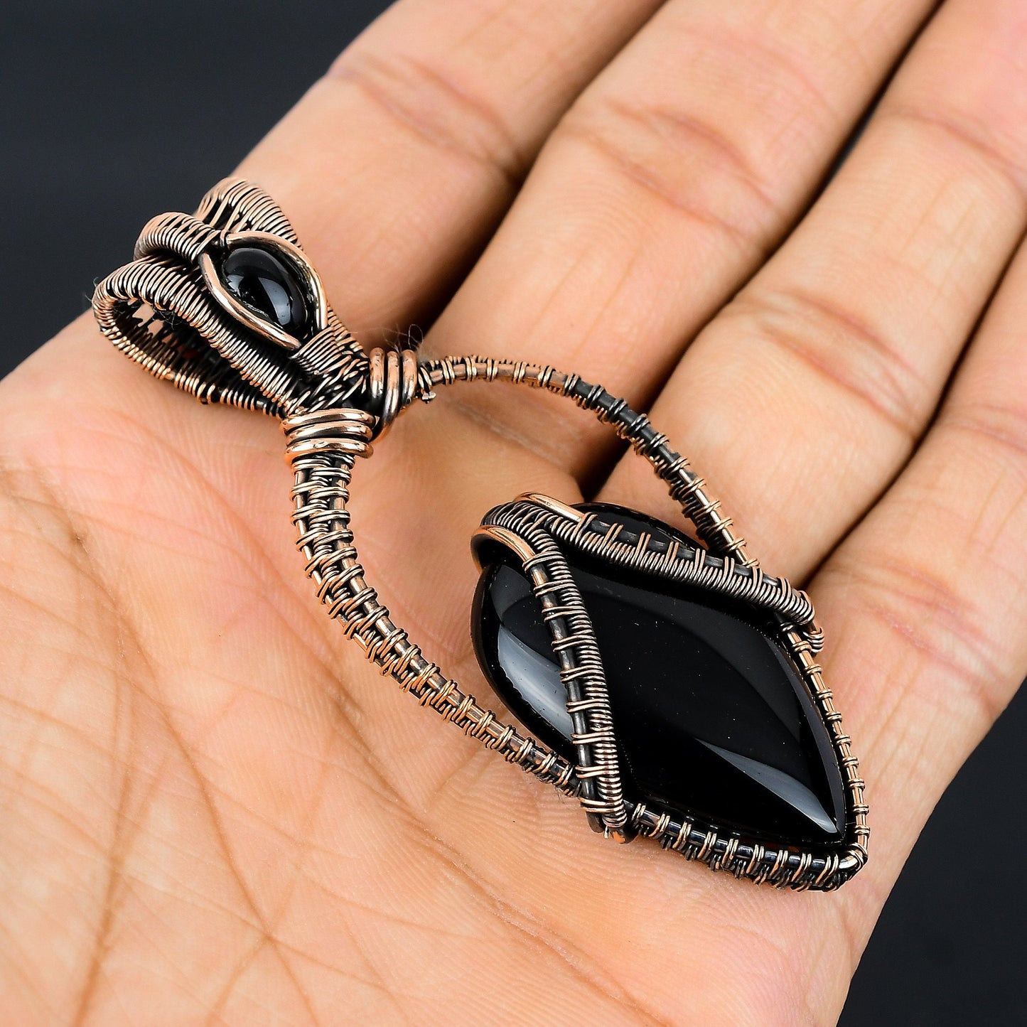 Black Onyx Gemstone Pendant