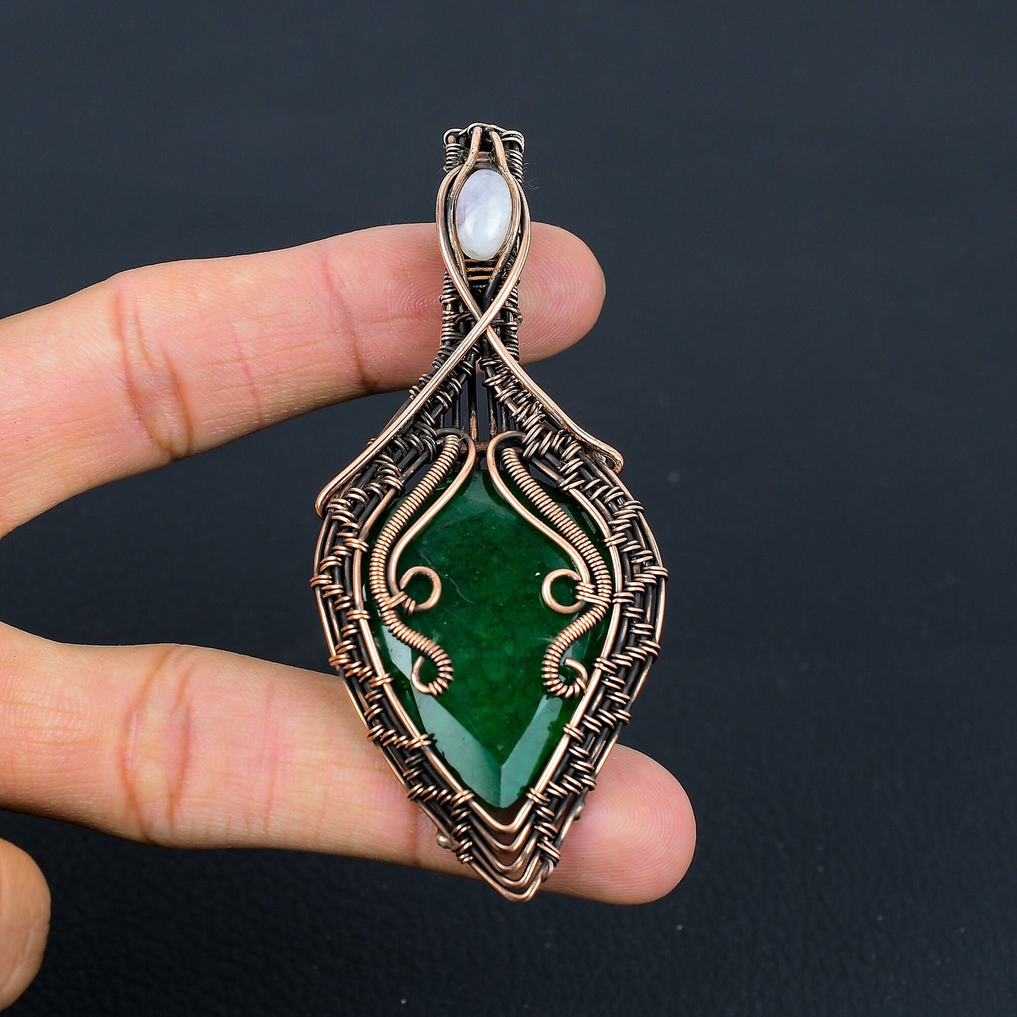 Green Emerald Gemstone Pendant