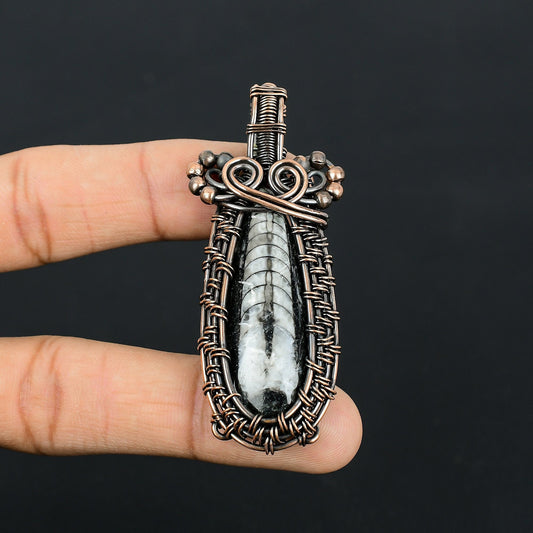 Copper Orthoceras Gemstone Pendant