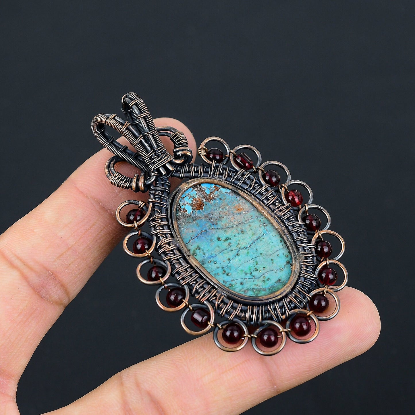 Blue Turquoise Gemstone Pendant