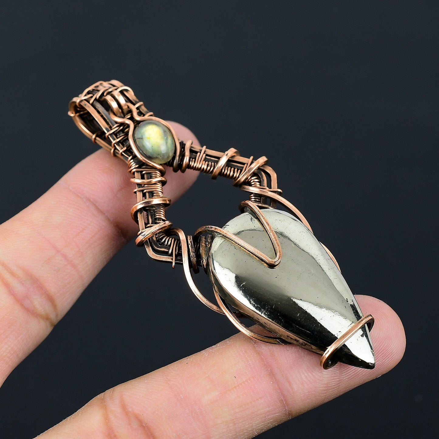Golden Pyrite Gemstone Pendant