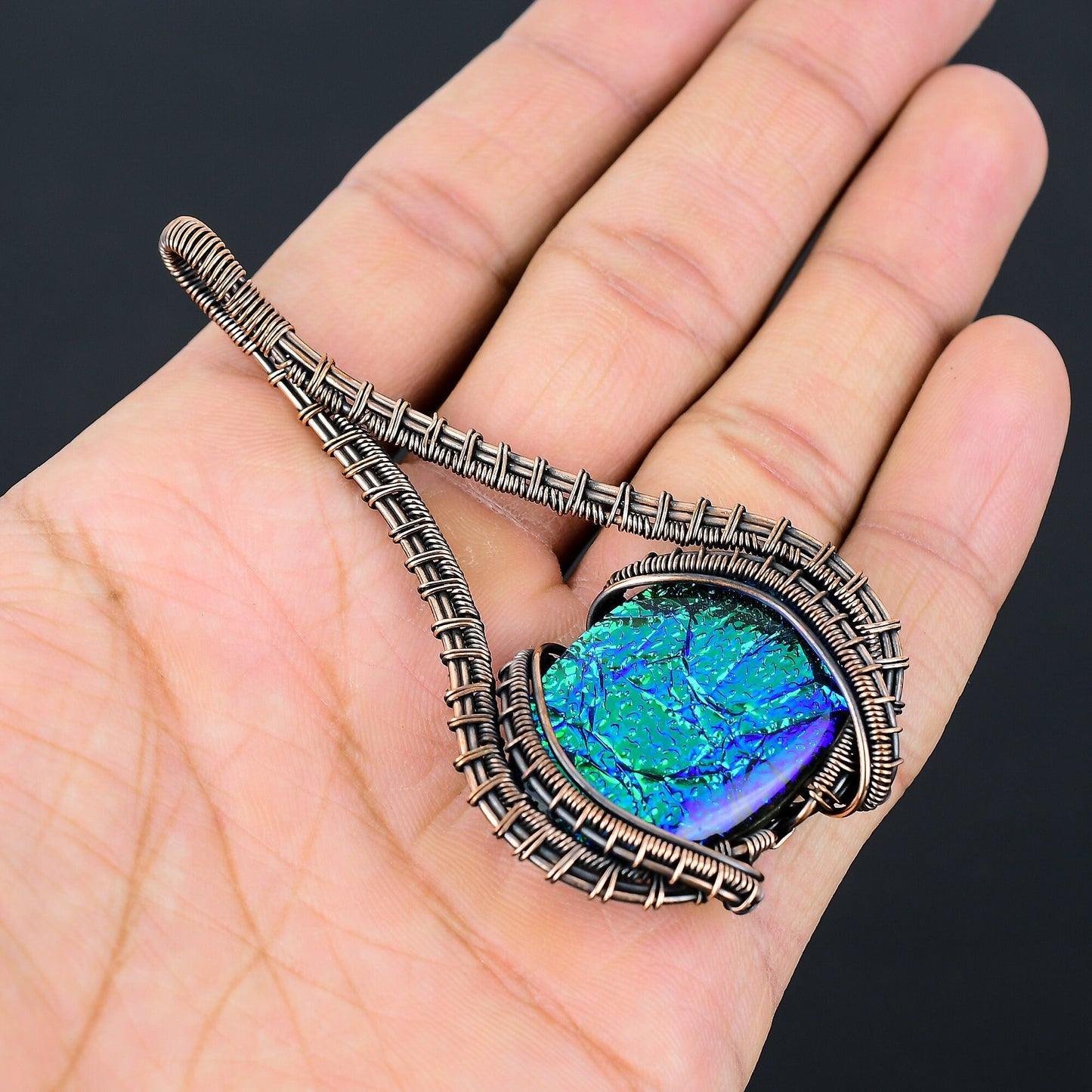 Multicolor Opal Gemstone Pendant
