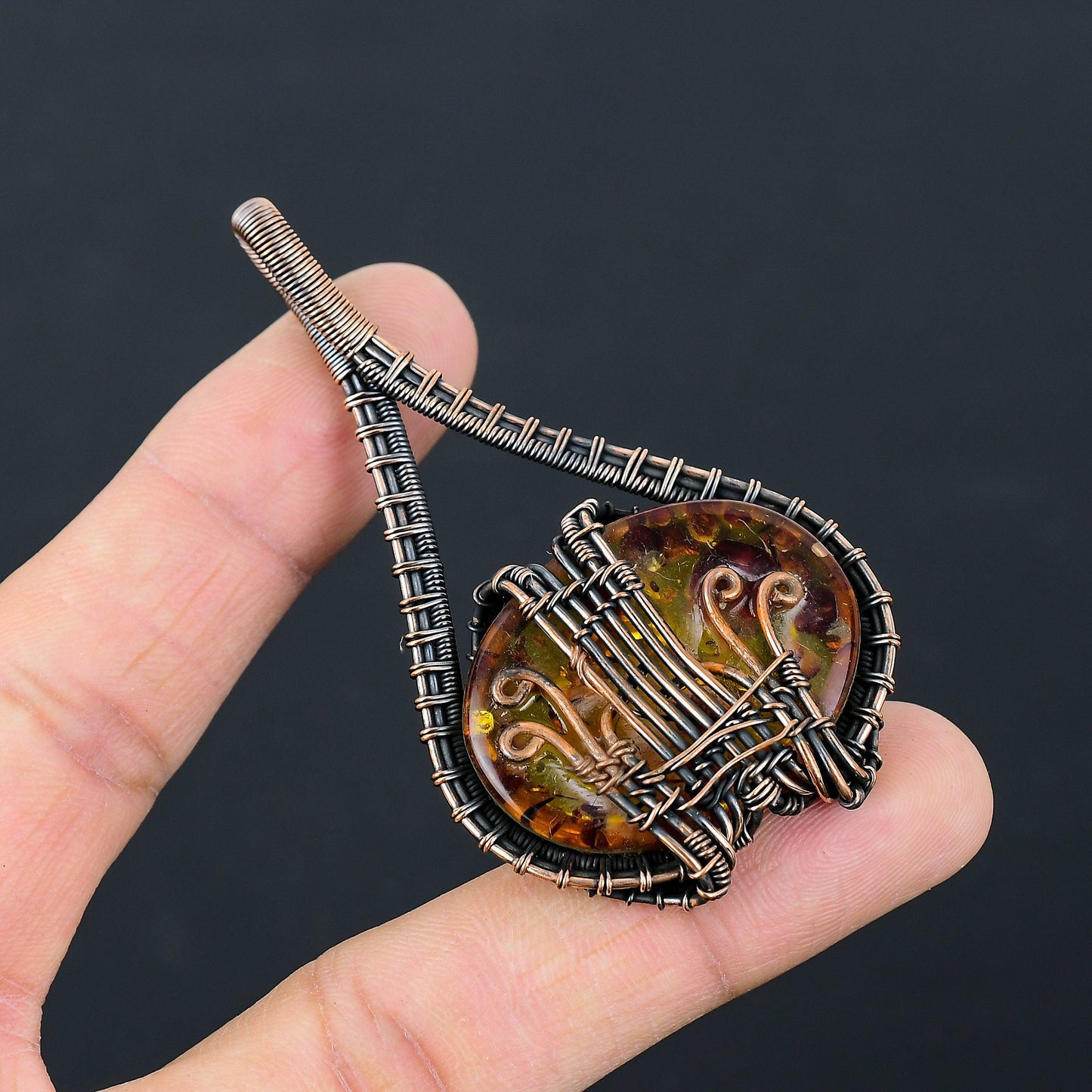 Amber Gemstone Pendant