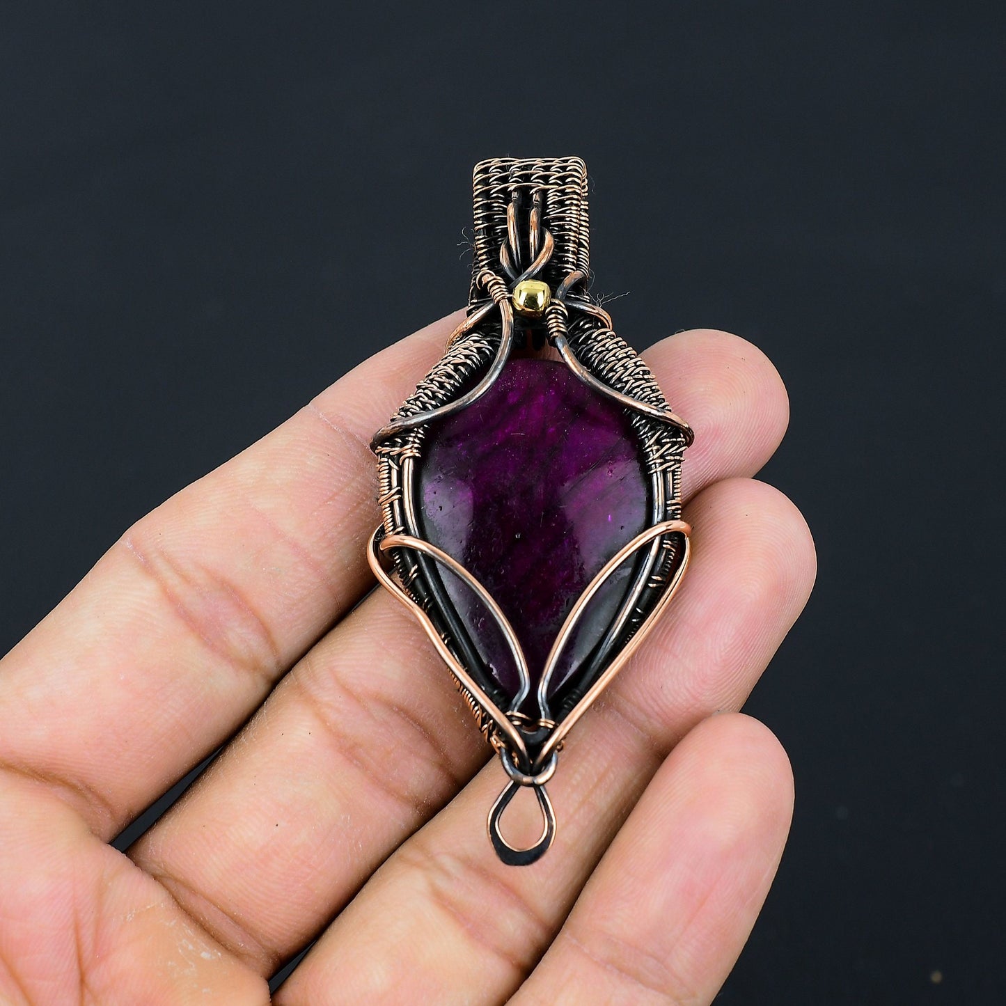 Purple Labradorite Gemstone Pendant