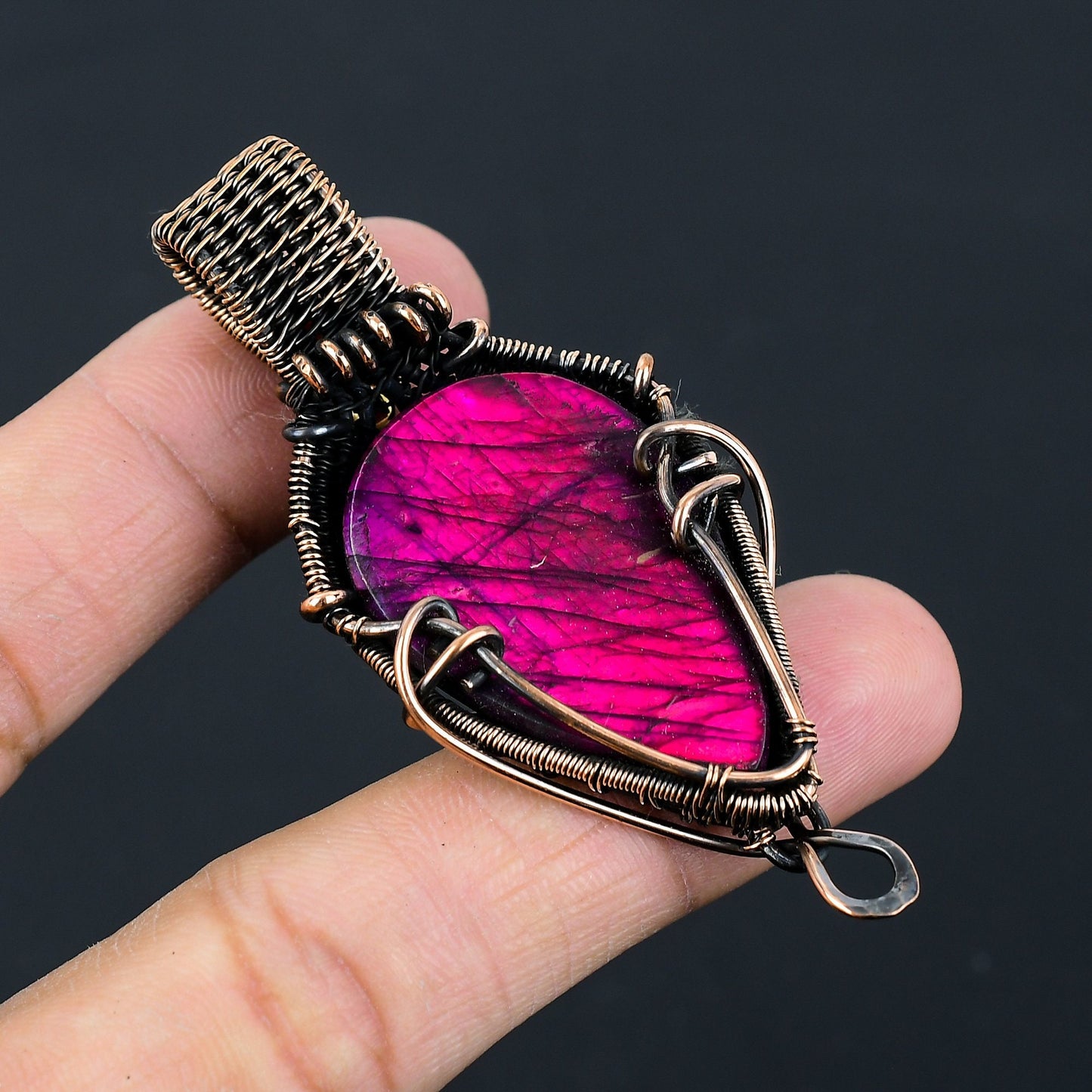 Purple Labradorite Gemstone Pendant