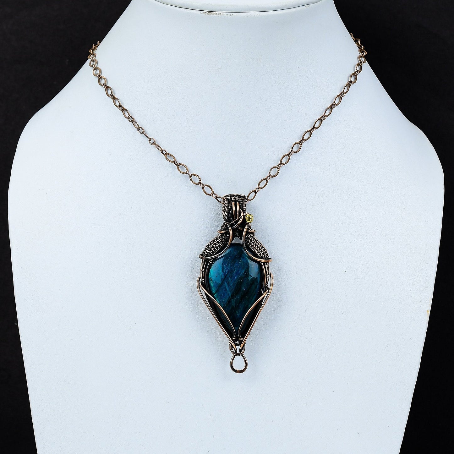 Neon Blue Labradorite Gemstone Pendant