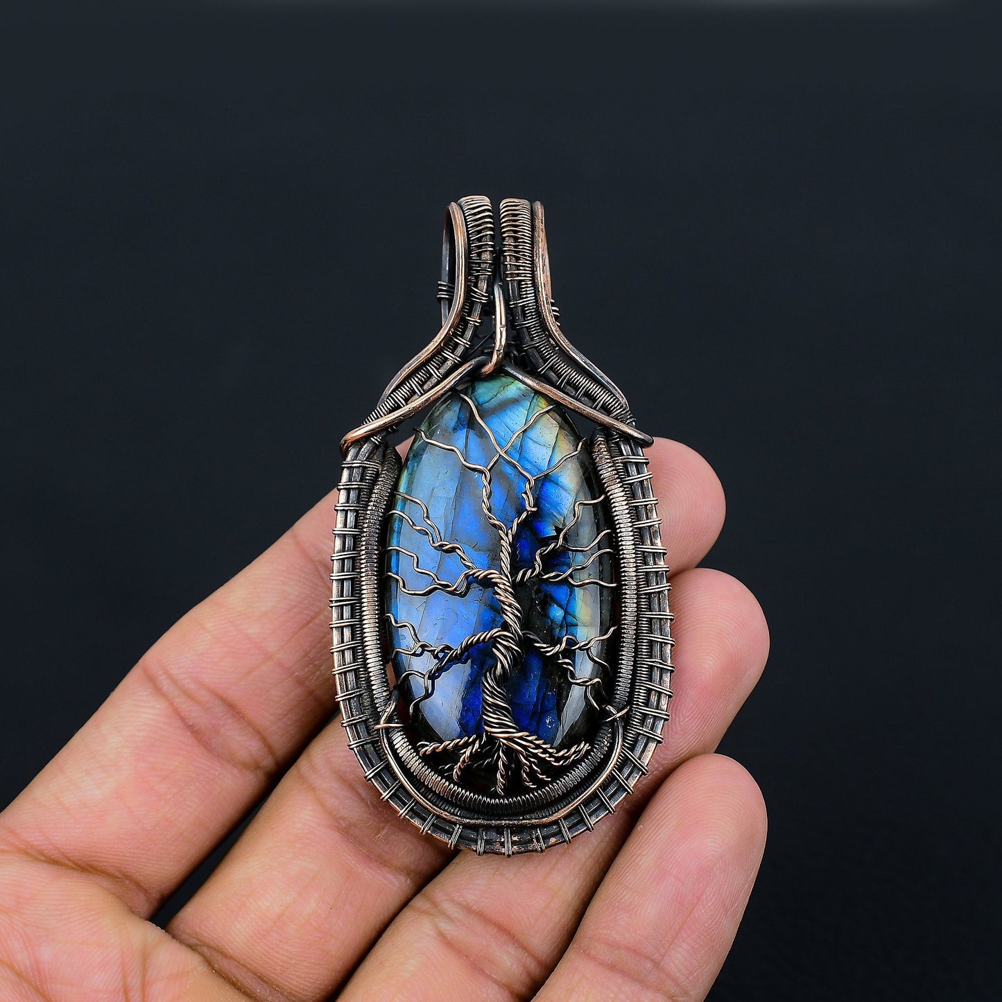 Blue Labradorite Gemstone Pendant