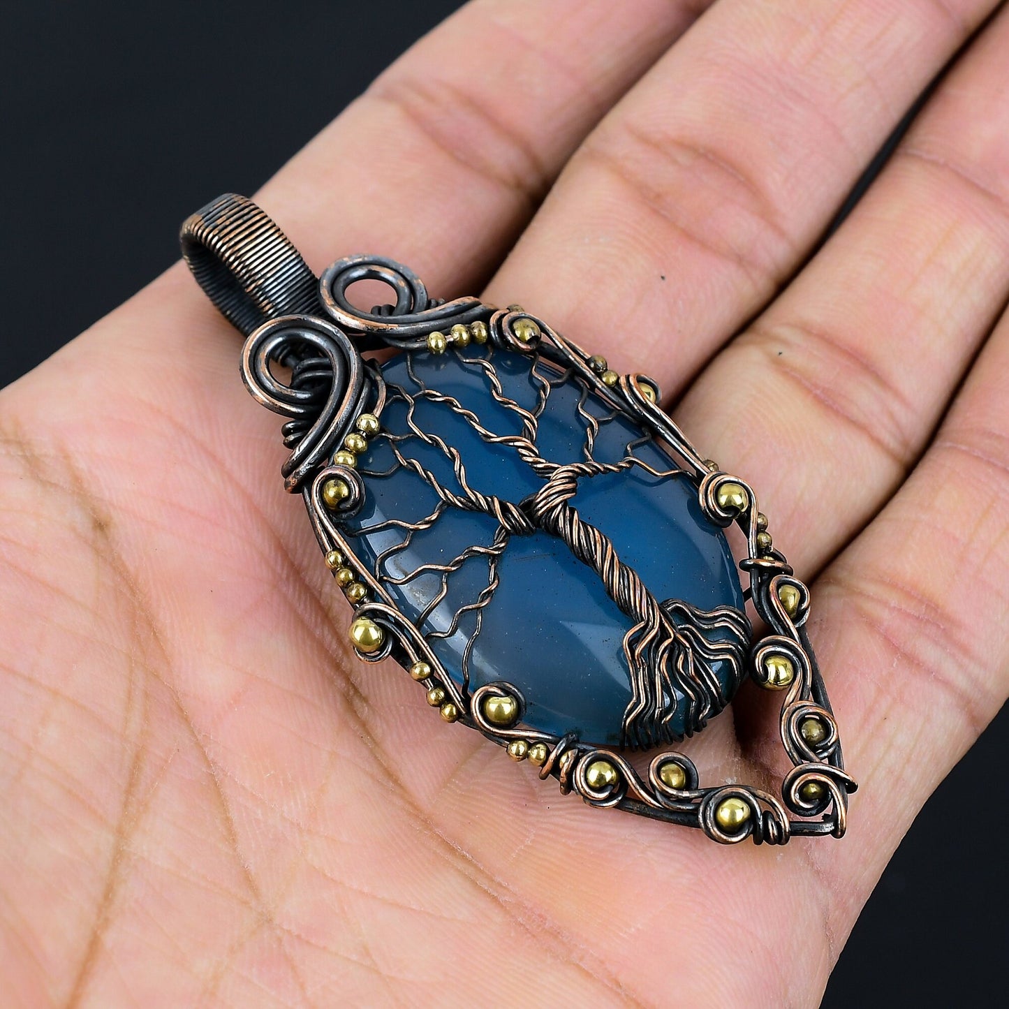 Blue Chalcedony Gemstone Pendant