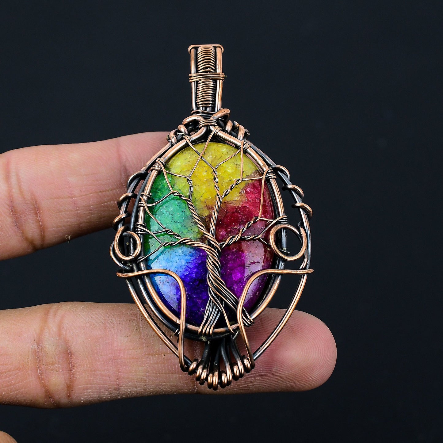 Rainbow Solar Quartz Gemstone Pendant