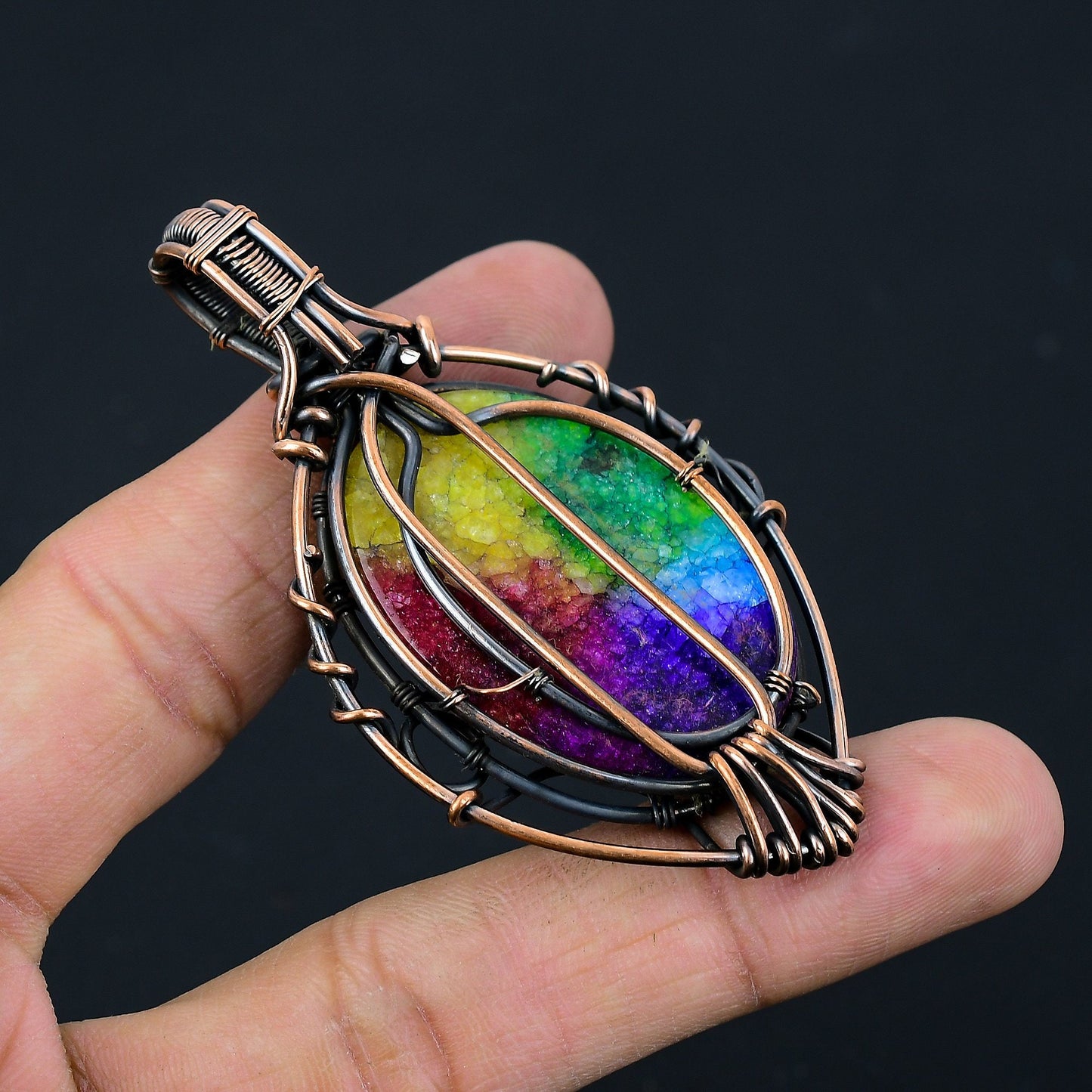 Rainbow Solar Quartz Gemstone Pendant