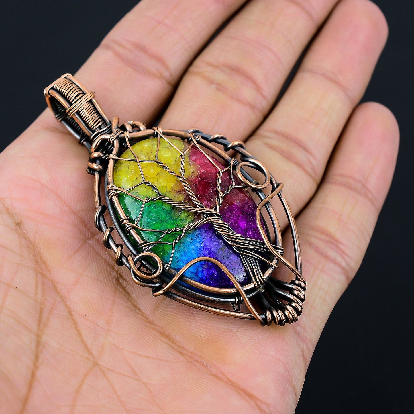 Rainbow Solar Quartz Gemstone Pendant