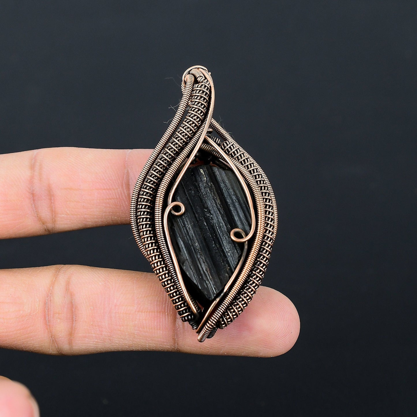 Black Tourmaline Gemstone Pendant