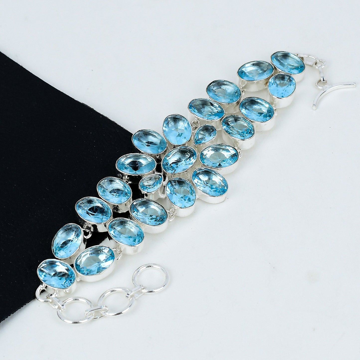 Blue Aquamarine Gemstone Bracelet