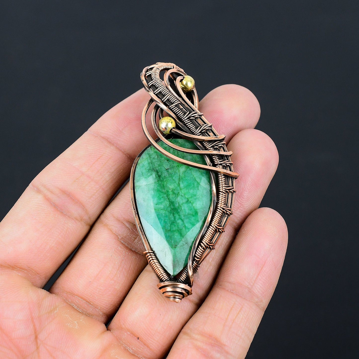 Emerald Green Gemstone Pendant