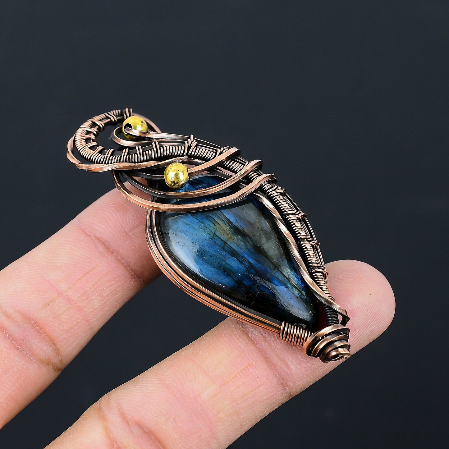 Blue Labradorite Gemstone Pendant