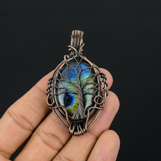 Blue Labradorite Gemstone Pendant